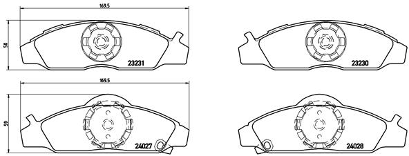 A.B.S. P 15 008 BREMBO Bremsbelagsatz, Scheibenbremse